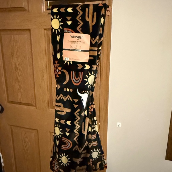 Wrangler Other - Wrangler Western Steer Head Cactus Twin Plush Throw Blanket Aztec Southwest